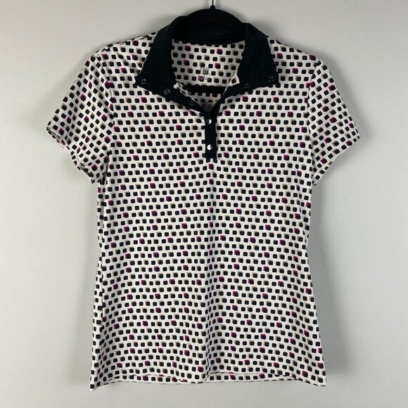 Tail Polo Shirt Womens Small Golf Tennis Snap Closure Short Sleeve Stretch Top - Picture 1 of 9